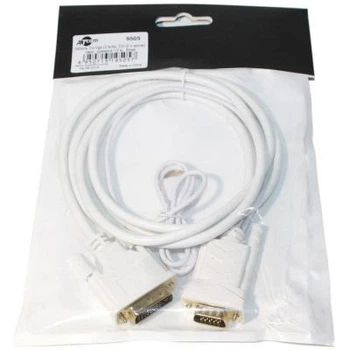 Кабель мультимедийный соединительный DVI to VGA 24 1pin 1.0 м white Atcom для монитора проектора компьютера