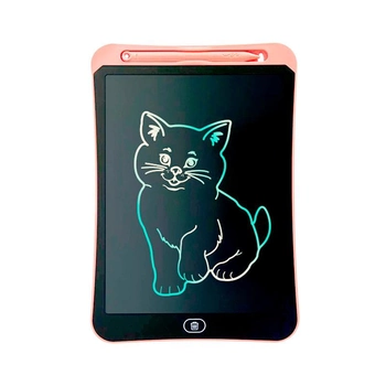 Графічний планшет кольоровий для малювання зі стілусом дитячий бездротовий LCD 8.5 дюймів Black-Pink (GP85P)