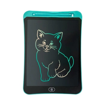 Графічний планшет кольоровий для малювання зі стілусом дитячий бездротовий LCD 8.5 дюймів Black-Turquoise (GP85T)