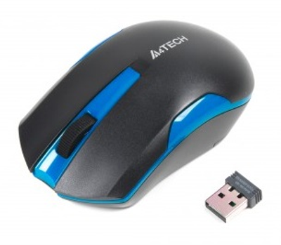 Мышь беспроводная A4Tech G3-200N Black/Blue USB V-Track