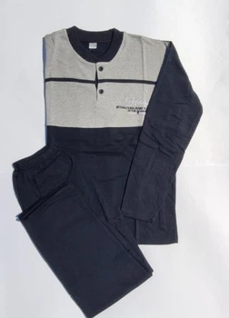 Піжама з начосом Rimoli Pijama 21-RM-110_grey L Сіро-синій