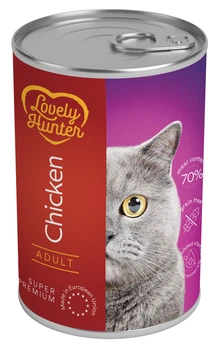 Вологий корм для дорослих котів із куркою Lovely Hunter Adult with chicken, 400 г арт.: LHU45613