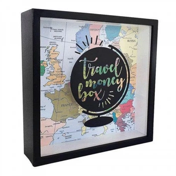 Деревянная копилка для денег Memos Travel money box Глобус