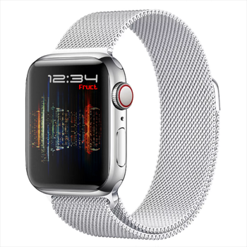 Металевий ремінець Fruct Milanese Loop Band для Apple Watch 42/44/45/46/49 mm Silver