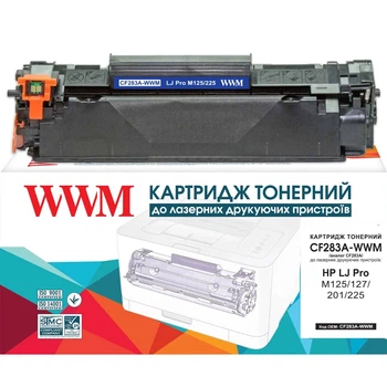 Картридж для HP LaserJet Pro M125a, M125nw WWM 83A Black CF283A-WWM