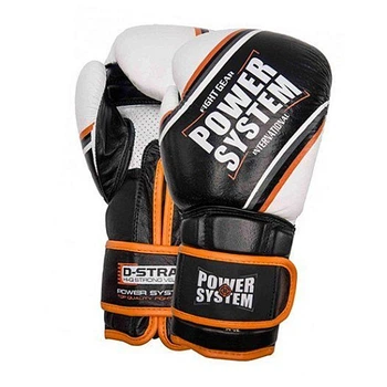 Перчатки боксерские Power System 5006 Challenger, Black/Orange - 16 унций