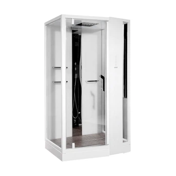 Паровой бокс Devit Soul 1200 × 900 х h2200 мм (профиль - белый, стекло - прозрачное) левое открывание FEN8912WL