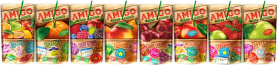 Упаковка нектарів Amigo Мікс 0.2 л х 8 шт (3169662851790)