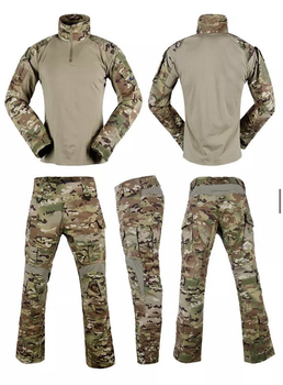 Тактичний військовий костюм YAKEDA G3 Multicam Убакс та Штани із захистом колін XXL Multicam YK0020807-3
