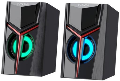 Акустическая система 2.0 Vinga SP-100 LED USB BlackVinga