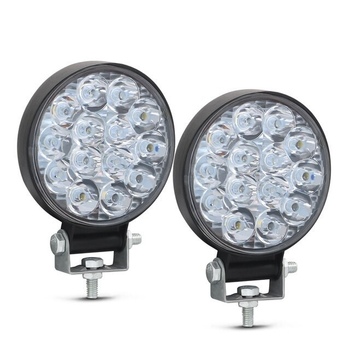 Светодиодная балка (дополнительная фара) 14LED 42W 86мм Круг 48W 12-24V Белая Autoexpect (05466)