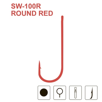 Крючки MiniMaxRound SW-100R красный №14 10шт