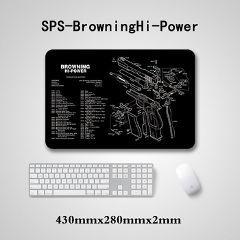 Килимок для чищення зброї SPS-BrowningHi-Power з м'якою гумою Clefers Tactical (5002193R)