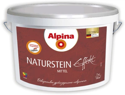 Шпаклівка декоративна Alpina Naturstein Effekt Mittel, 14 кг (932082)