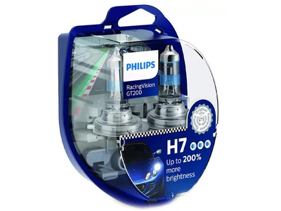 Галогенная лампа H7 12V 55W +200% Racing Vision Philips GT200 12972RGTS2 Box-2шт