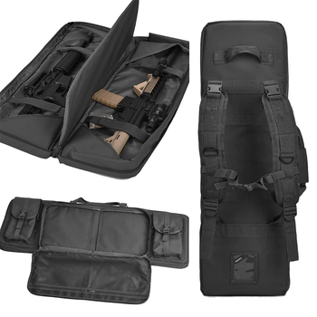 Сумка- чохол для зброї, рюкзак для перенесення автомату Чорний 92см