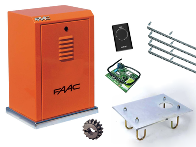 Автоматика для откатных ворот FAAC 884 MC KIT (створка до 3500 кг.) Без аксессуаров, 1 шт., 4 м