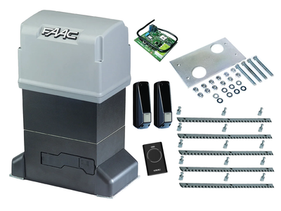 Автоматика для откатных ворот FAAC 844 ER KIT (створка до 1800 кг.) Фотоэлементы, 1 шт., 5 м