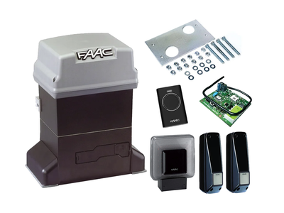 Автоматика для откатных ворот FAAC 746 ER KIT (створка до 600 кг.) Фотоэлементы + лампа, 1 шт., Без зубчатой рейки