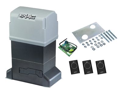 Автоматика для откатных ворот FAAC 844 ER KIT (створка до 1800 кг.) Без аксессуаров, 3 шт., Без зубчатой рейки