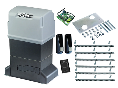 Автоматика для откатных ворот FAAC 844 ER KIT (створка до 1800 кг.) Фотоэлементы, 1 шт., 6 м