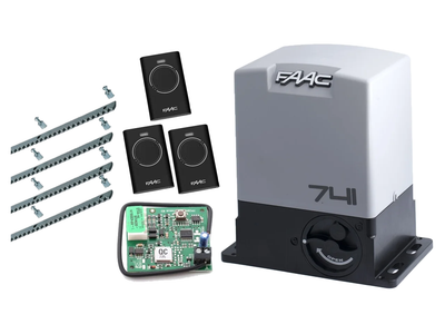 FAAC 741 KIT автоматика для откатных ворот (створка до 900 кг.) Без аксессуаров, 3 шт., 4 м