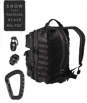 Рюкзак тактический штурмовой Mil-tec US ASSAULT PACK LG TACTICAL BLACK 36 литров военный