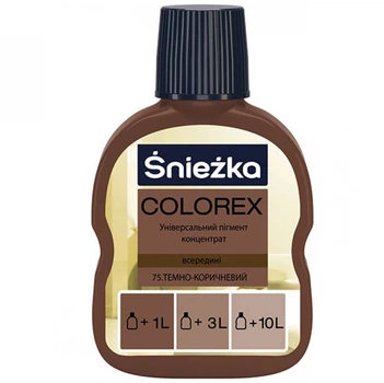 Универсальный пигментный концентрат Colorex Sniezka 75 коричневый тёмный 100 мл (105588)