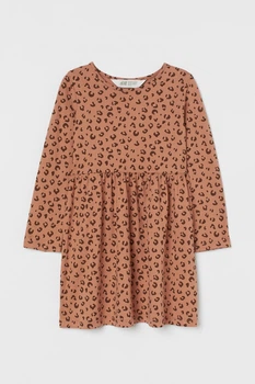 Платье длинный рукав Леопардовое коричневый H&M 98-104см (40006490)