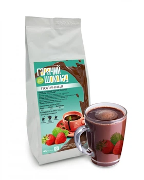 Горячий шоколад Leadercoffee Ukraine Клубника джем, 400г