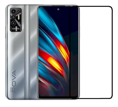 Защитное стекло LUX для Tecno Pova 2 (LE7n) Full Сover черный 0,3 мм в упаковке
