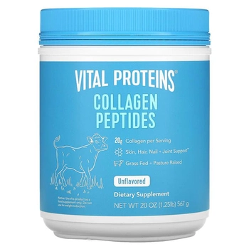 Пептиды коллагена, без вкусовых добавок, Vital Proteins, 567 г