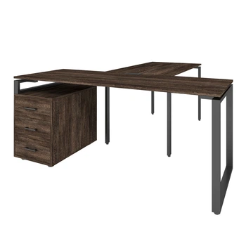 Офисный письменный стол руководителя Loft Details LB200b венге винтаж 36