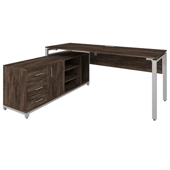 Офисный письменный стол руководителя Loft Details FM200 венге винтаж с царгой 36