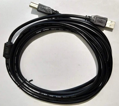 Кабель перехідник USB-принтер 3м чорний