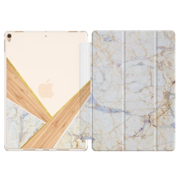 Чехол книжка, обложка для Apple iPad (Золотой мрамор, геометрия) модели 7.9 mini 4 эпл айпад мини 2015 (A1538/A1550)