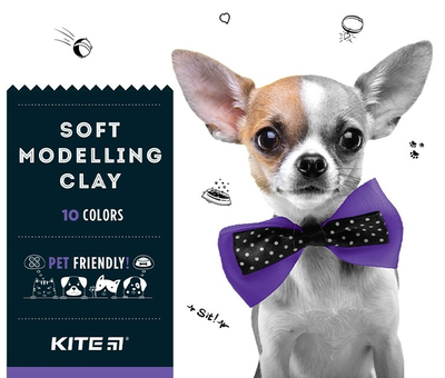 Пластилін восковий Kite Dogs 10 кольорів 200 г (K22-084)