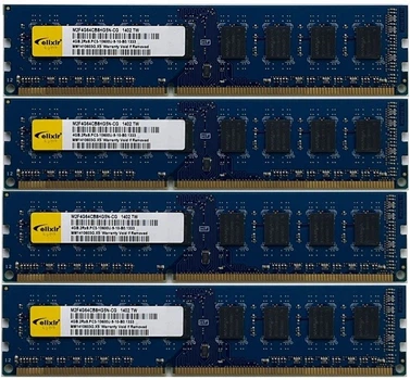 Оперативна пам'ять Elixir Dimm 16Gb (4*4Gb) DDR3 1333MHz PC3 10600 CL9 M2F4G64CB8HG5N-CG Б\в
