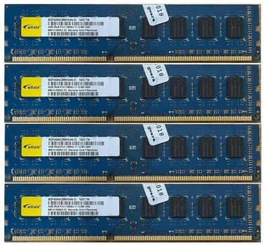 Оперативна пам'ять Elixir Dimm 16Gb (4*4Gb) DDR3 1600MHz PC3 12800 CL11 M2F4G64CB8HG4N-DI Б\в