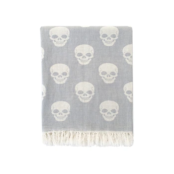 Полотенце Lotus Home Pestemal Skull 90*160 grey серый (svt-2000022305853)