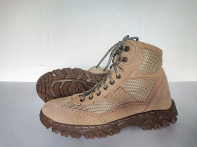 Берці літні короткі полегшені з сіткою, взуття для військових KROK BUС01, 40 розмір, хакі, 01.40