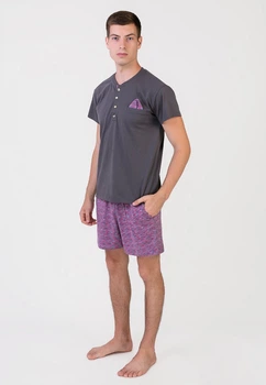 Піжама чоловіча Homewear MAD 33452 домашній комфорт M Graphite (3700467733542)
