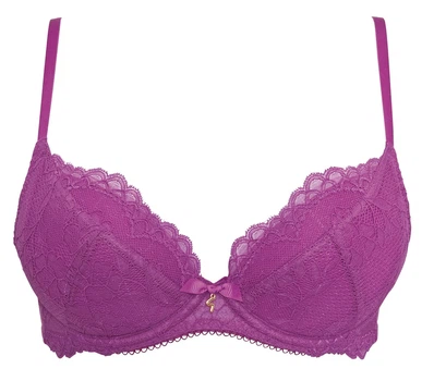 Бюстгальтер Gossard Superboost Lace 7711 мереживний зі знімним пуш ап на кісточках 80A Berry (ZIK0000026190)