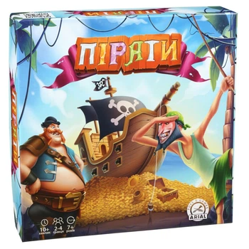 Настольная игра Arial Пираты 121 карточка 37 монеток 12 фишек 117 фрагментов (555586)