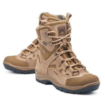 Берцы зимние ботинки тактические мужские, черевики тактичні чоловічі берці зимові, натуральна шкіра, размер 47, Bounce ar. YQ-FD-8247, цвет койот