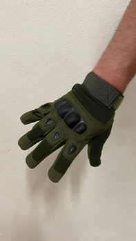 Тактичні перчатки з пальцями Gloves FF 1 олива М