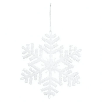 Снежинка с блестками 16 см SETA Decor 13-147