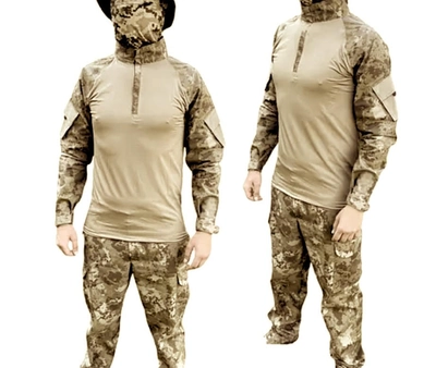 Мужской армейский костюм мультикам для ВСУ (ЗСУ) Tactical тактическая форма убакс и брюки Турция S 6997