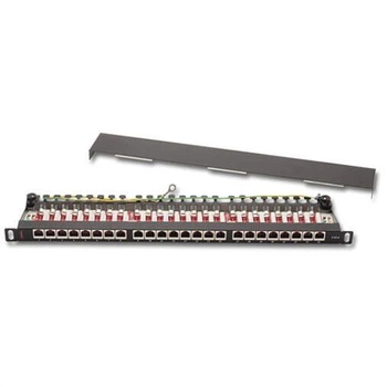 Патч-панель сетевая 24 порта Premium Line FTP 0.5U кат.6 Dual Type IDC черный 176272412