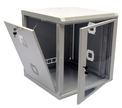 Шафа серверна настінна Net-server 19", 18U, 907х600х600мм (В*Ш*Г), розбірна, сірий, UA-MGSWA186G